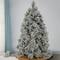 6.5ft. Pre-Lit Flocked Bavarian Pine Artificial Christmas Tree, Clear Lights
